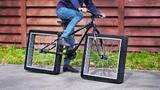 La nuova frontiera della mobilit&agrave; dolce? La bici con le ruote quadrate 
